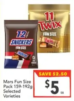 Supa Valu Mars Fun Size Selected Varieties offer
