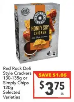 Supa Valu Red Rock Deli Honey Soy Chicken Style Crackers offer