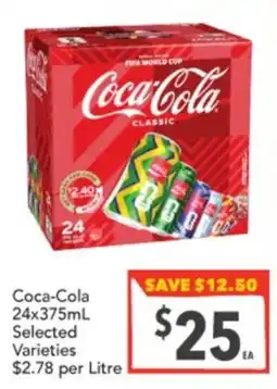 Supa Valu Coca-Cola Classic Selected Varieties offer