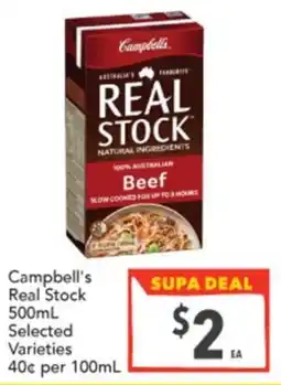 Supa Valu Campbell's Real Stock offer
