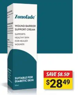 Cincotta Chemist Zonofade Wound Barrier Support Cream offer