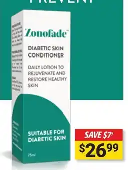 Cincotta Chemist Zonofade Diabetic Skin Conditioner offer