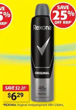 Cincotta Chemist Rexona Original Antiperspirant offer