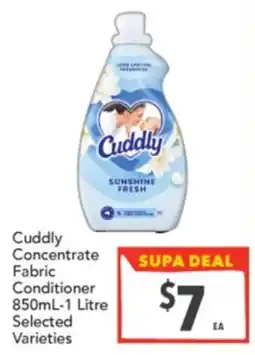 Supa Valu Cuddly Concentrate Fabric Conditioner offer