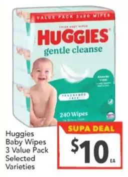 Supa Valu Huggies Baby Wipes offer