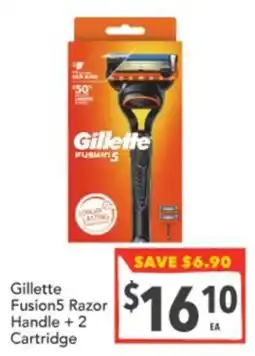 Supa Valu Gillette Fusion5 Razor Handle + 2 Cartridge offer