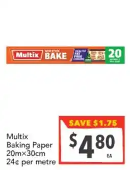Supa Valu Multix Baking Paper offer