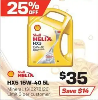 Repco Shell Helix HX5 15W-40 offer