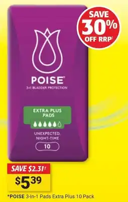 Cincotta Chemist Poise 3-In-1 Pads Extra Plus offer
