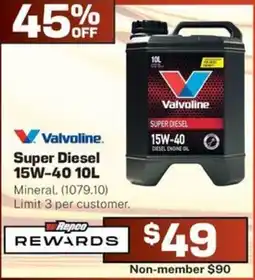 Repco Valvoline Super Diesel 15W-40 offer