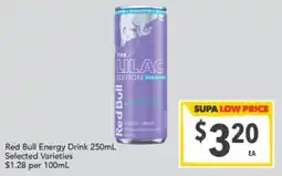 Supa Valu Red Bull Energy Drink The Lilac Edition Sugarfree offer