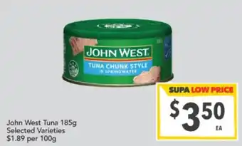 Supa Valu John West Tuna offer