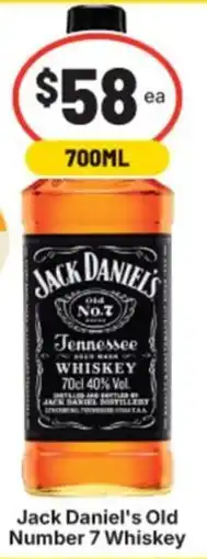 Supa Valu Jack Daniel's Old Number 7 Whiskey offer