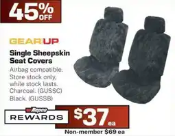 Repco Gear Up Single Sheepskin Seat Covers offer