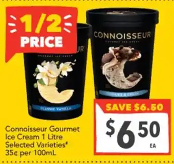Supa Valu Connoisseur Gourmet Ice Cream offer