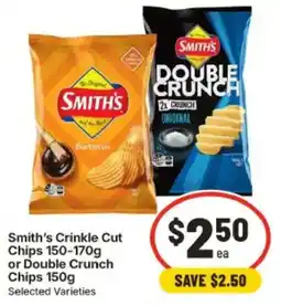IGA Smith's Crinkle Cut Chips or Double Crunch Chips offer
