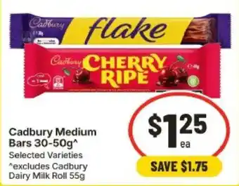 IGA Cadbury Medium Bars offer