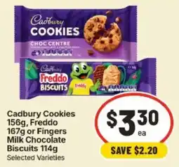 IGA Cadbury Cookies Freddo Milk Chocolate Biscuits offer