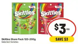 IGA Skittles Share Pack Selected Varieties offer