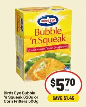 IGA Birds Eye Bubble 'n Squeak offer