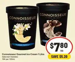 IGA Connoisseur Gourmet Ice Cream offer