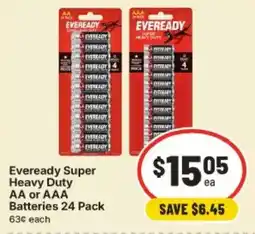 IGA Eveready Super Heavy Duty Batteries offer