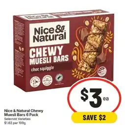 IGA Nice & Natural Chewy Muesli Bars offer