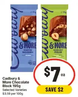IGA Cadbury & More Chocolate Block offer