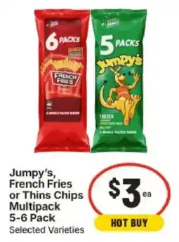 IGA Jumpy's French Fries or Thins Chips offer