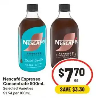 IGA Nescafé Espresso Concentrate offer