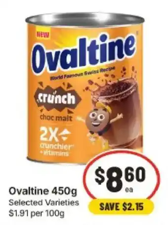 IGA Ovaltine crunch choc malt offer