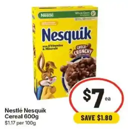 IGA Nestlé Nesquik Cereal offer