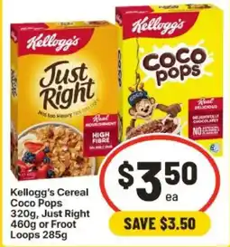 IGA Kellogg's Cereal Coco Pops offer