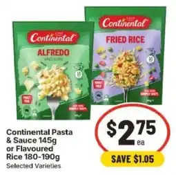 IGA Continental Pasta & Sauce or Flavoured Rice offer