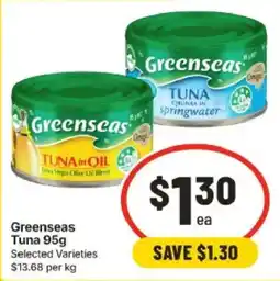 IGA Greenseas Tuna 95g Selected Varieties offer