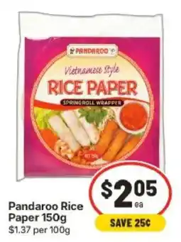 IGA Pandaroo Rice Paper offer