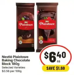 IGA Nestlé Plaistowe Baking Chocolate Block offer