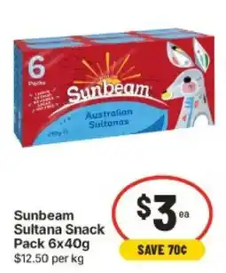 IGA Sunbeam Sultana Snack offer