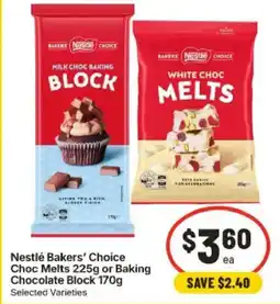 IGA Nestlé Bakers' Choice Choc Melts offer