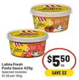 IGA Latina Fresh Pasta Sauce offer