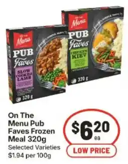 IGA On The Menu Pub Faves Frozen Meal offer