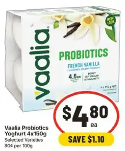 IGA Vaalia Probiotics Yoghurt offer