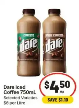 IGA Dare Iced Coffee offer