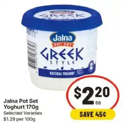 IGA Jalna Pot Set Yoghurt offer
