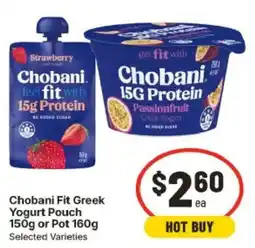 IGA Chobani Fit Greek Yogurt Pouch offer