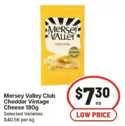 IGA Mersey Valley Club Cheddar Vintage Cheese offer