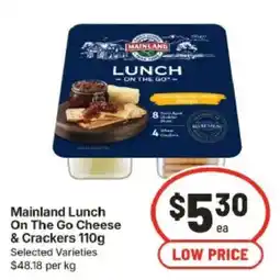 IGA Mainland Lunch On The Go Cheese & Crackers offer