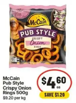 IGA McCain Pub Style Crispy Onion Rings offer