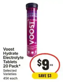 IGA Voost Hydrate Electrolyte Tablets offer
