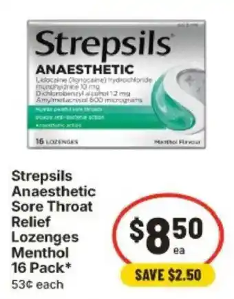 IGA Strepsils Anaesthetic Sore Throat Relief Lozenges offer